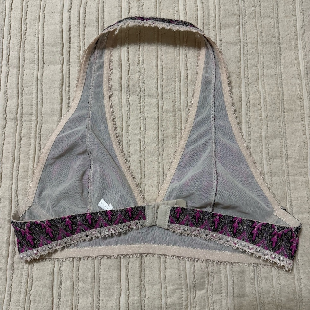 Intimately Free People Boho Colorful Lace Halter Bralette - Picture 2 of 3